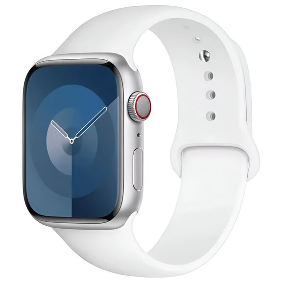 NEW[BAND] WHITE Sport Silicone For Apple Watch - Picture 1 of 4